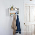 Bathroom Shelf with Hooks Towel Rack with Shelf